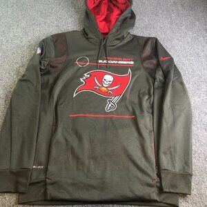 Nike Tampa Bay Buccaneers Hoodie Mens Medium Gray On Field NFL DriFit